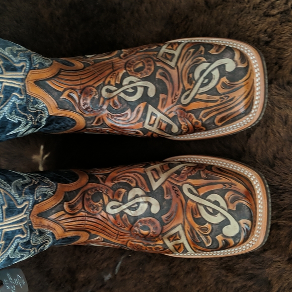 TIN HAUL "Country Sound" cowboy boots Neon Lights Sole NWT sz 10EE new in box - Picture 13 of 16